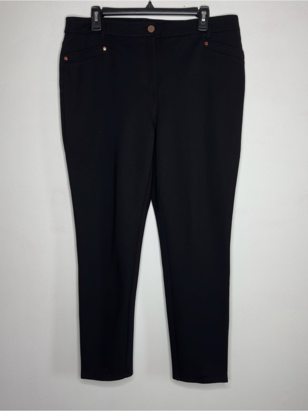 Chico’s So Slimmings Ponte Black Pants - Size 12